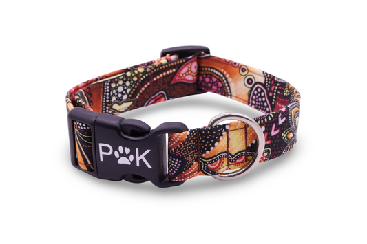 Pink Aussie Flora Dog Collar