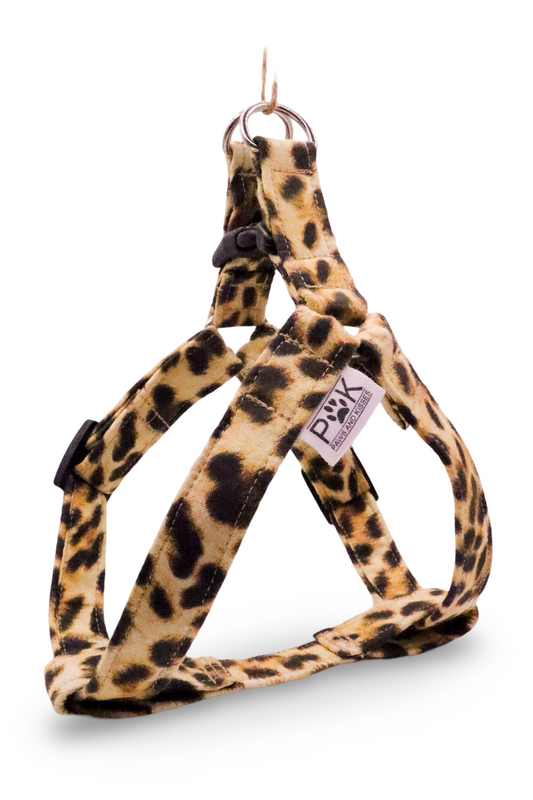 Leopard Print Dog Harness