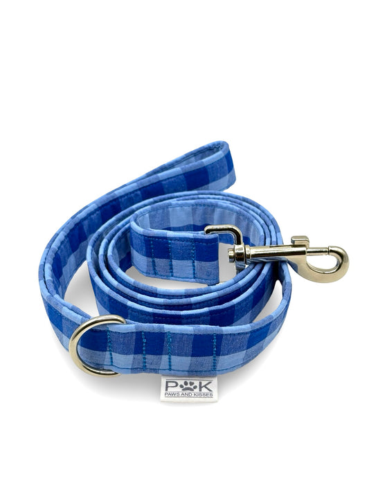 Blue tartan - Dog lead