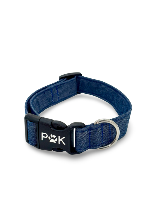 Denim dog collar