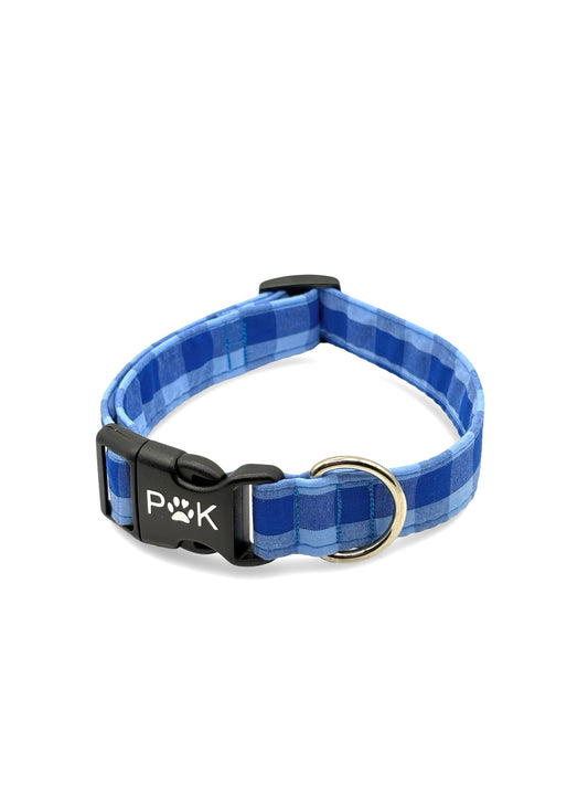 Blue Tartan - Dog collar
